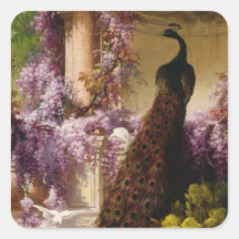 Vintage Peacock Stickers