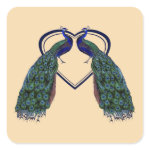 Vintage Peacock Stickers or Envelope Seals zazzle_sticker