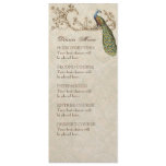 Vintage Peacock Teal Blue, Dinner Menu Card invitations