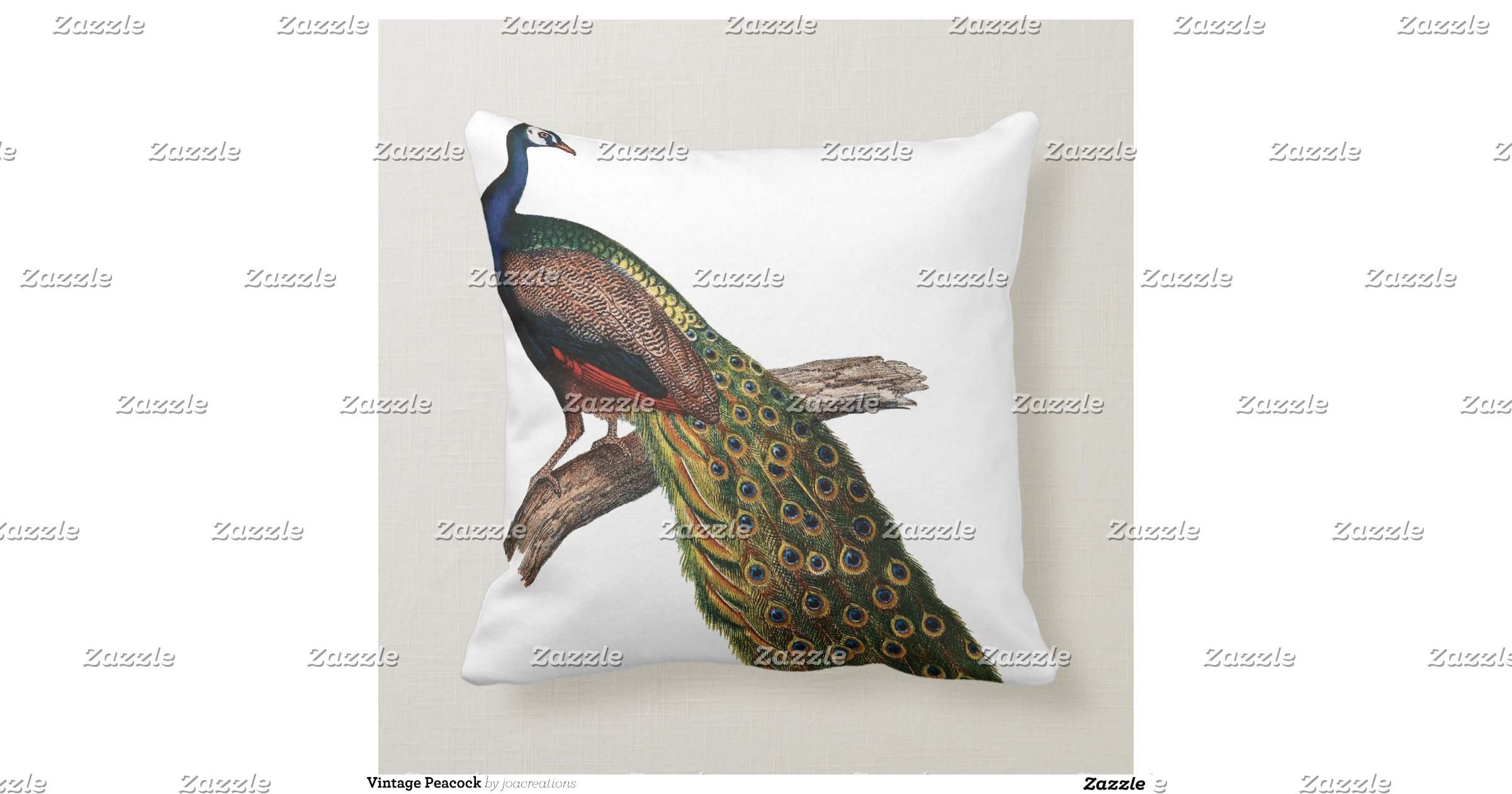 Vintage Peacock Throw Pillows Zazzle