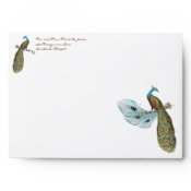 Vintage Peacock Wedding Envelopes envelope