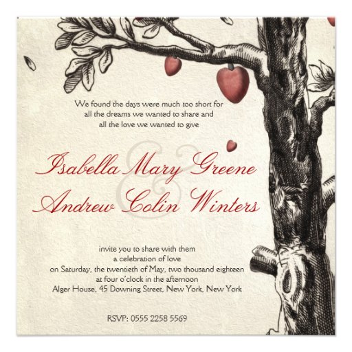 Vintage Peacocks in Love - wedding Custom Invite