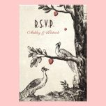 Vintage Peacocks on Love Tree invitations
