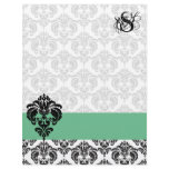 Vintage PeaPod Damask Monogram Letterhead
