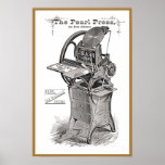 Vintage Pearl letterpress advertisement poster