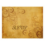 Vintage Pearl swirls RSVPs require 5x7 invitations