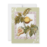 Vintage Pears Autumn Harvest Formal Dinner Custom Invite