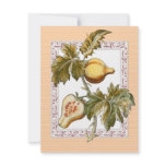 Vintage Pears Autumn Harvest Formal Dinner Personalized Announcement