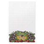 Vintage Pears Grapes Strawberry Fruit Stationery