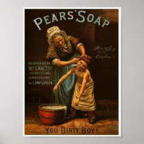 Vintage Pears Soap Poster