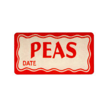 Vintage Peas Sticker Garden Label