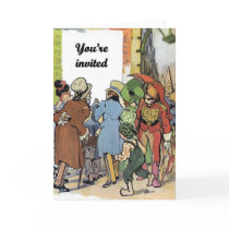Vintage-people looking at board ("you're invited") cards by VintageImagesbyV Vintage-people looking at board ("you're invited") cards
