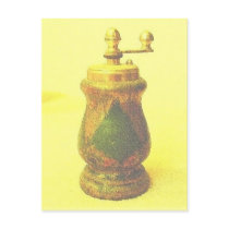 Vintage Pepper Grinder Postcard by RecipeGoddess Vintage Pepper Grinder Postcard