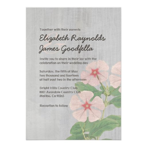 Vintage Periwinkle Wedding Invitations