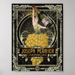 Vintage Perrier Champagne Poster posters