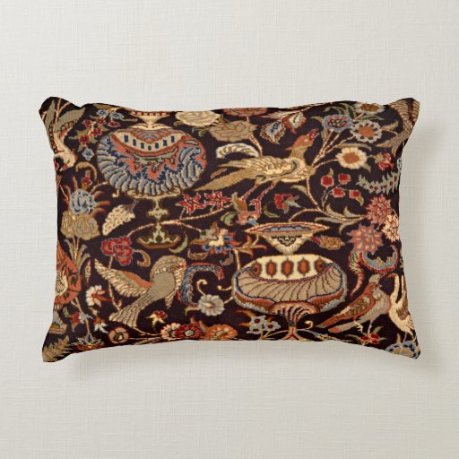Vintage Persian Oriental Turkish Carpet Pattern Decorative Pillow Zazzle