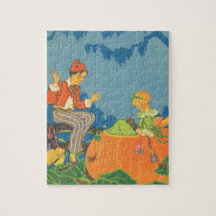 Vintage Peter Peter Pumpkin Eater Nursery Rhyme Jigsaw Puzzle