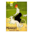 Vintage Peugeot Woman Riding Cycle with Dog Runnin posters by vintagegiftmall Vintage Peugeot Woman Riding Cycle with Dog Runnin posters