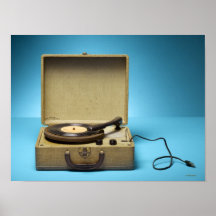 Vintage Phonograph Poster