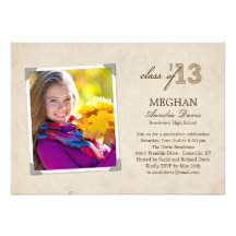 Vintage Photo Graduation Announcement/Invitation