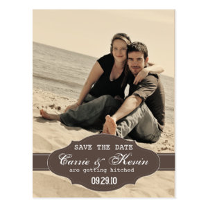 Vintage Photo Save the Date Card Template Post Cards