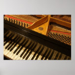 Vintage Piano Keyboard Painting Poster
