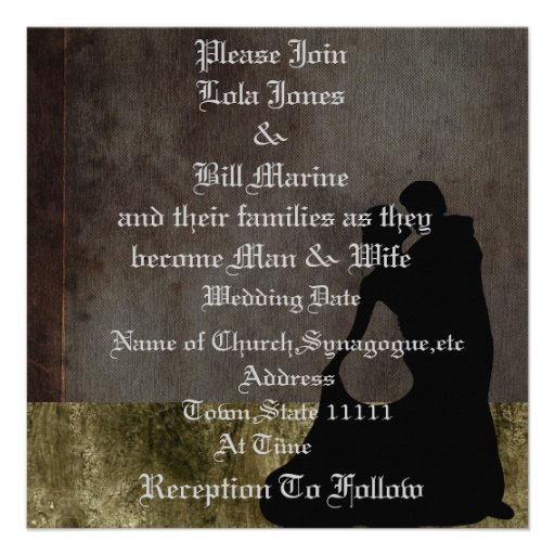 Vintage PIANO Wedding Invitation Antique