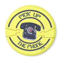 Vintage Pick Up The Phone Magnet by LittleMilkyShop Vintage Pick Up The Phone Magnet