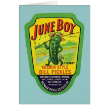 Vintage Pickles Food Product Label Cards