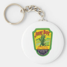 Vintage Pickles Food Product Label Key Chain