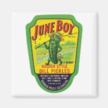 Vintage Pickles Food Product Label Magnets