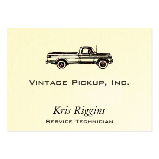 Vintage Pickup Business Card Templates (front side)