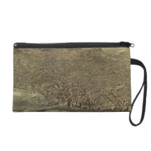 Vintage Pictorial Map of Buffalo New York (1880) Wristlet Clutches