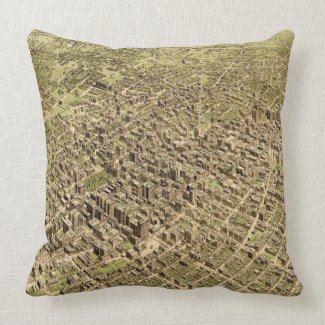 Vintage Pictorial Map of Los Angeles (1909) Pillow