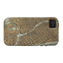 Vintage Pictorial Map of Milwaukee (1872) Case-Mate iPhone 4 Cover