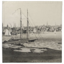 Vintage Pictorial Map of Newport RI (1860) Cloth Napkin
