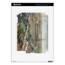 Vintage Pictorial Map of Paris (1900) iPad 3 Decals
