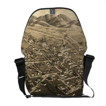 Vintage Pictorial Map of Santa Fe (1882) Messenger Bags