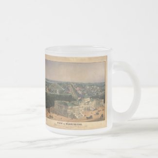 Vintage Pictorial Map of Washington D.C. (1852) Coffee Mug