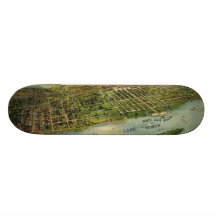 Vintage Pictorial Map of West Palm Beach (1915) Skateboards