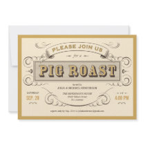 Vintage Pig Roast Invitations