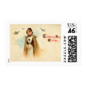 Vintage Pilgrim Woman Medium Postage postage by Vintage_Gifts Vintage Pilgrim Woman Medium Postage postage