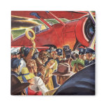 Vintage Pilot with Paparazzi Refrigerator Magnet