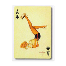 vintage pin up ace post card