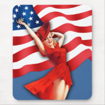 Vintage Pin-up Design Gift Mousepad