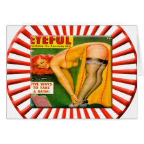 Vintage Pin Up Girl Card