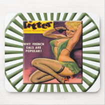 Vintage Pin Up Girl Mousepad