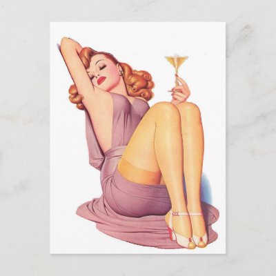 Vintage  Girls on In Classic Pose From 50 S Pulp Era  Vintage Comic Pin Up Girl