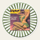 Vintage Pin Up Girl Sticker