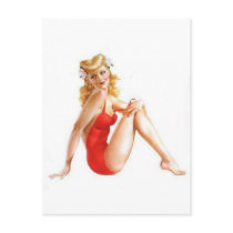 vintage pin up red postcards by stouterrr vintage pin up red postcards